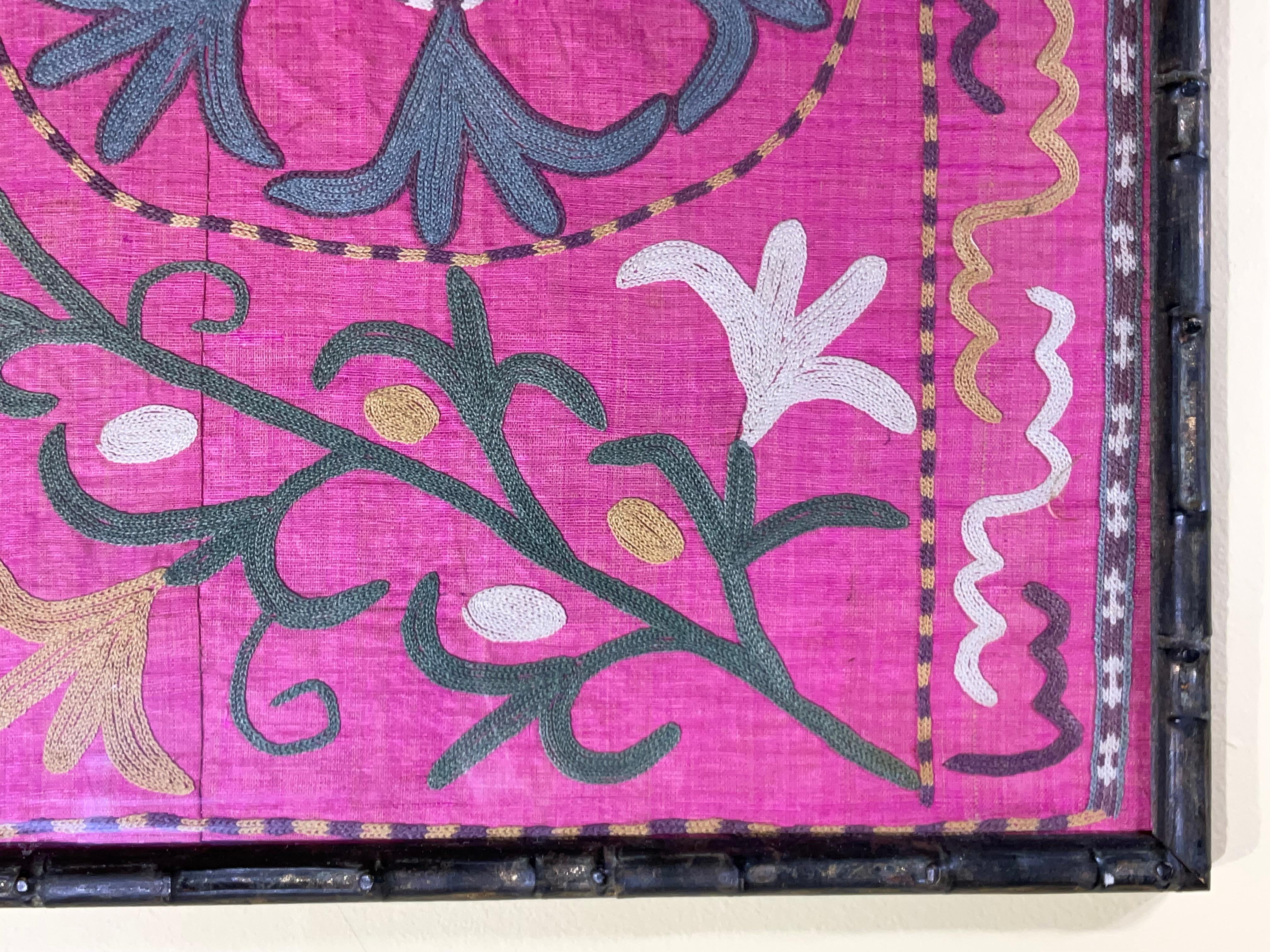 Single  Antique Silk Suzani Wall Hanging 1
