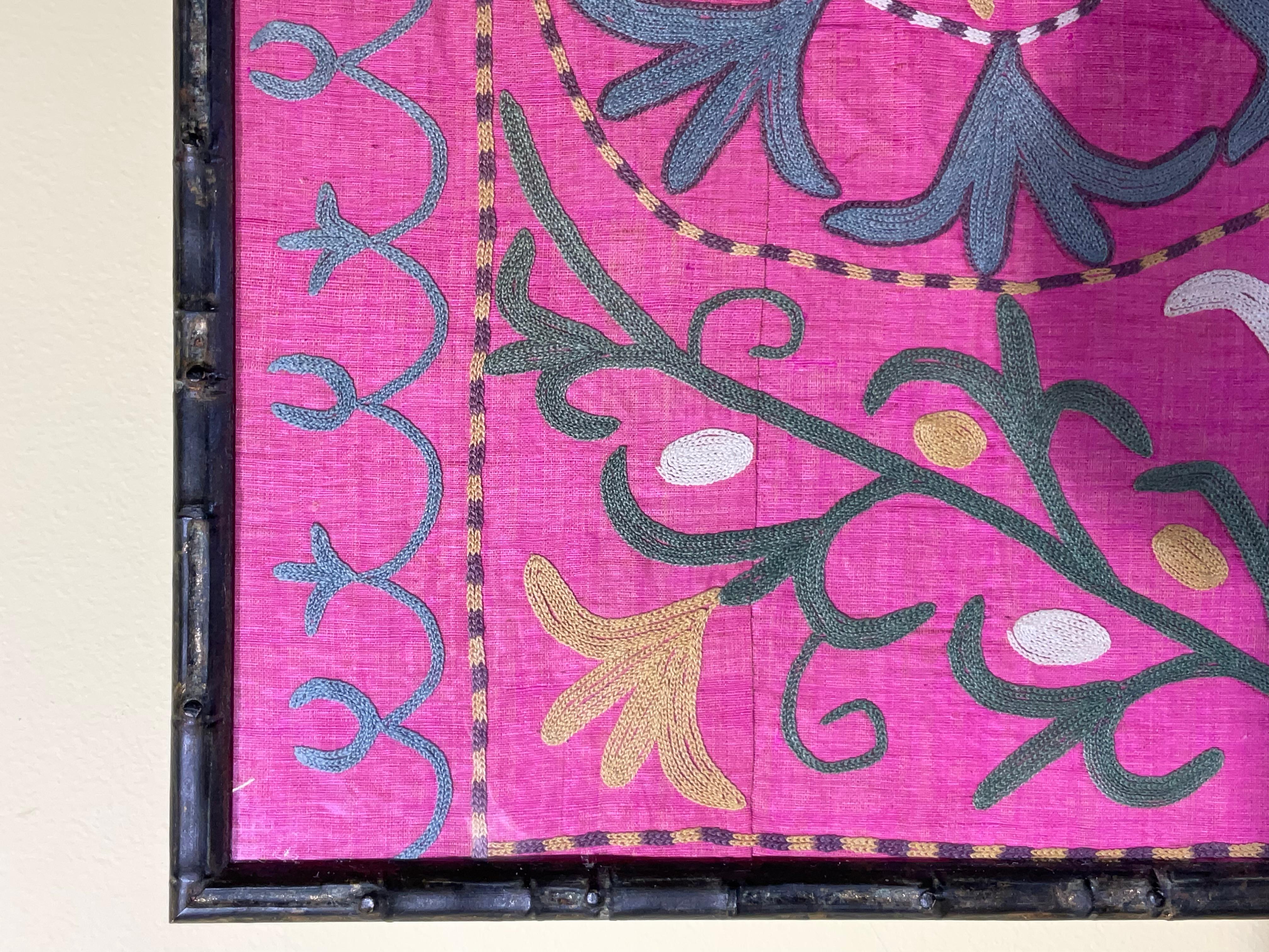 Single  Antique Silk Suzani Wall Hanging 2
