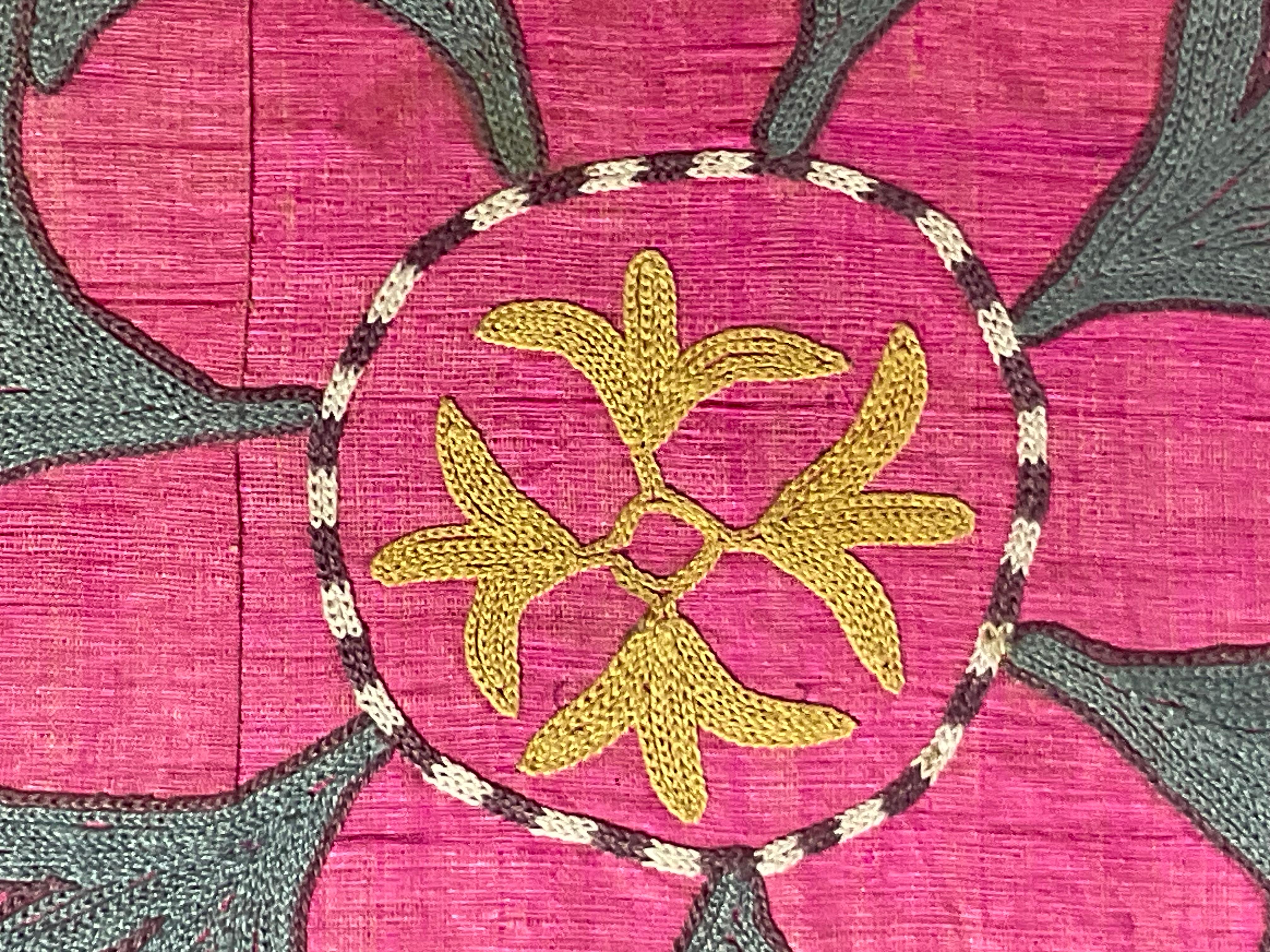 Single  Antique Silk Suzani Wall Hanging 3