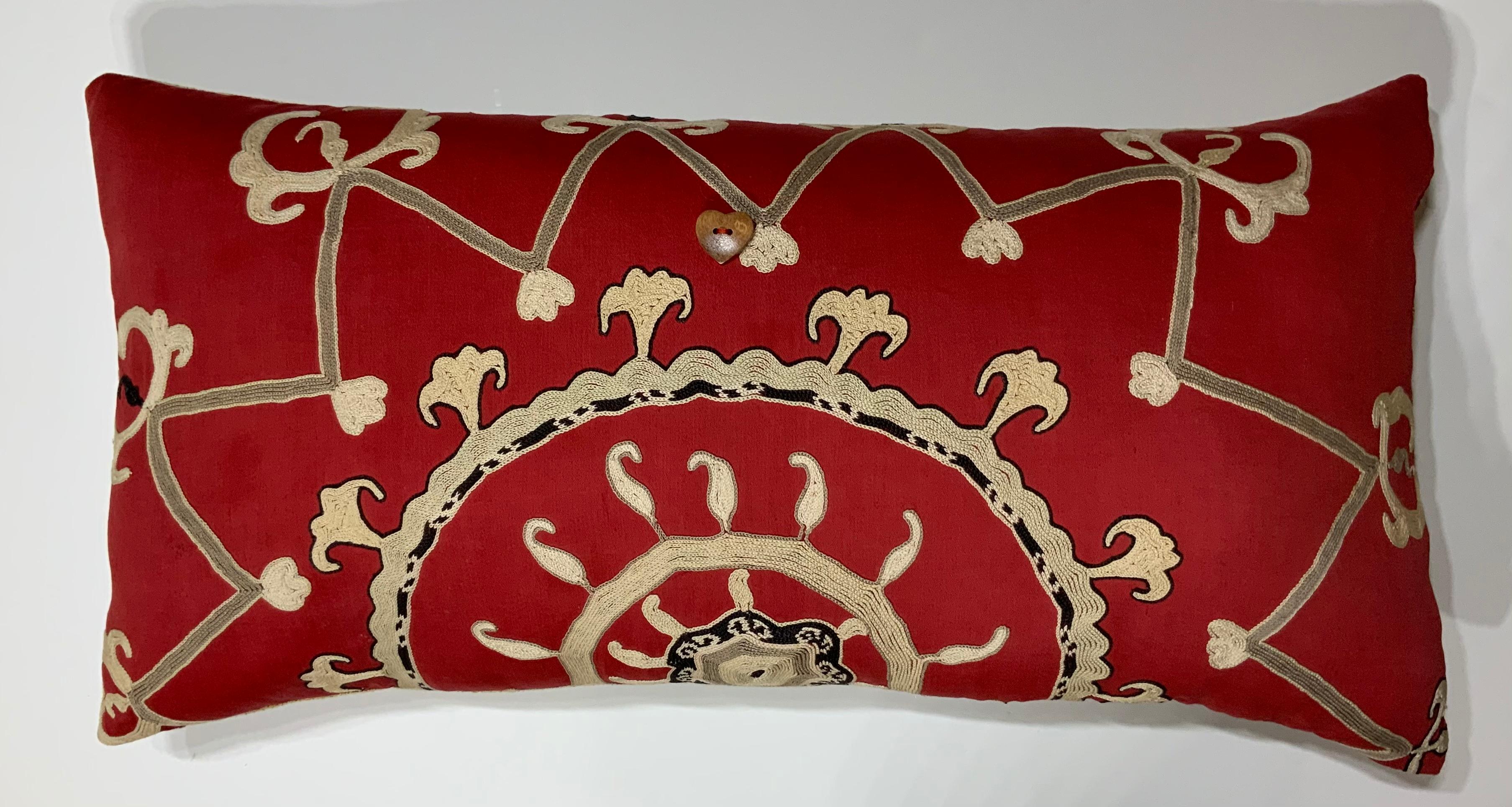 Single Antique Suzani Pillow 6