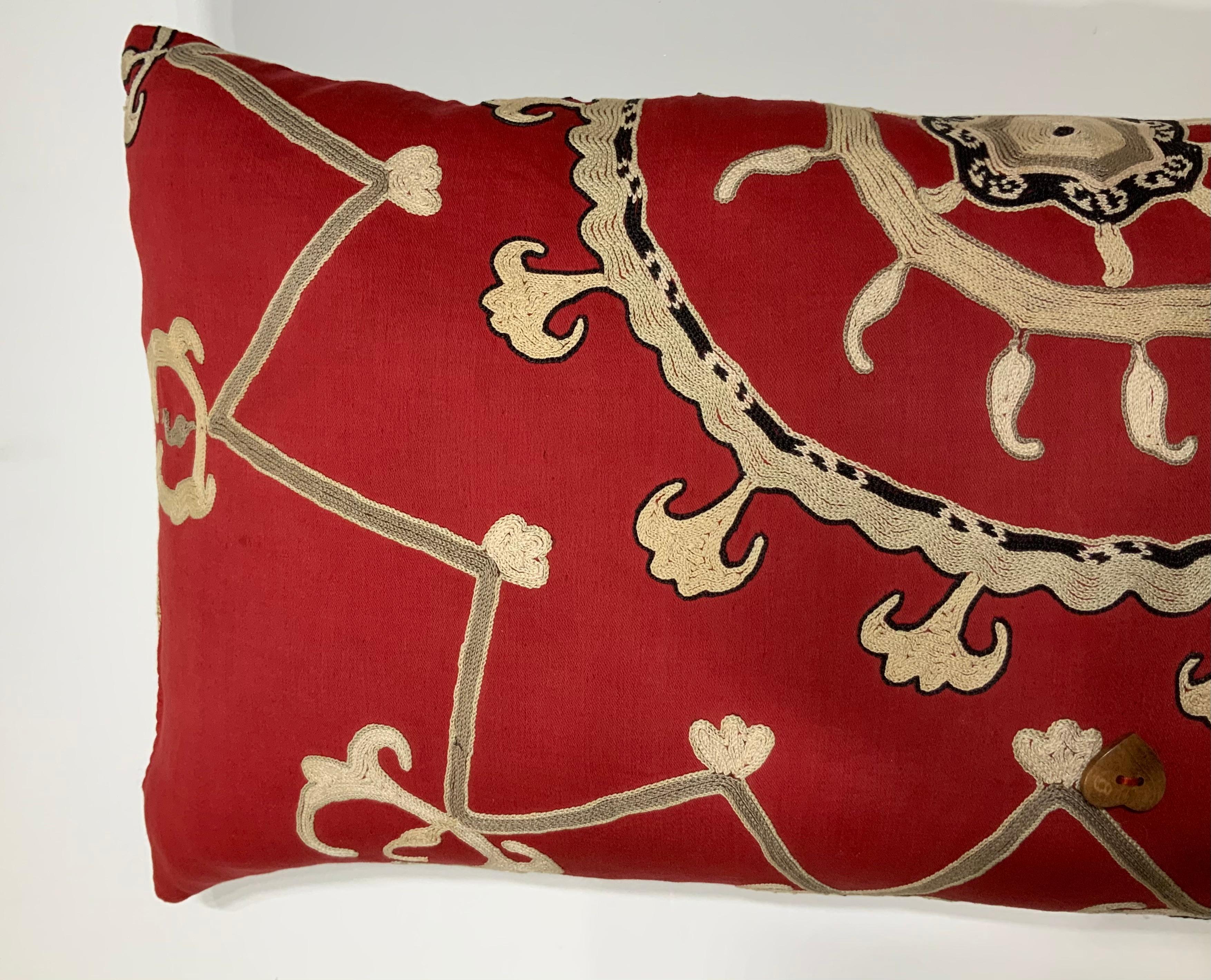 Single Antique Suzani Pillow 1