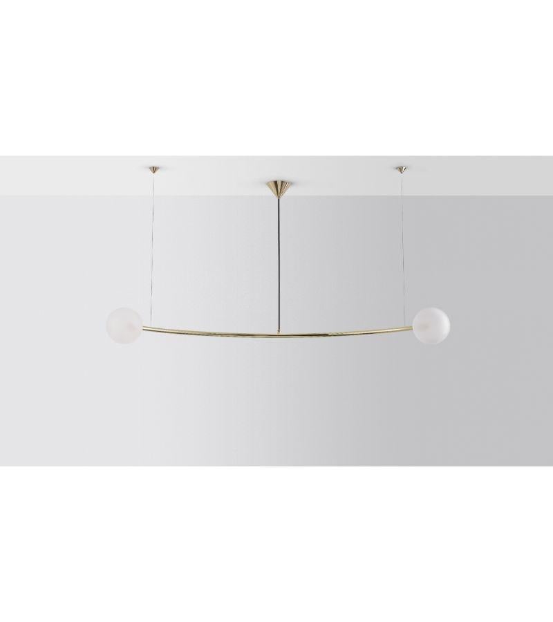 Contemporary Single Arc Oddments Chandelier by Volker Haug For Sale