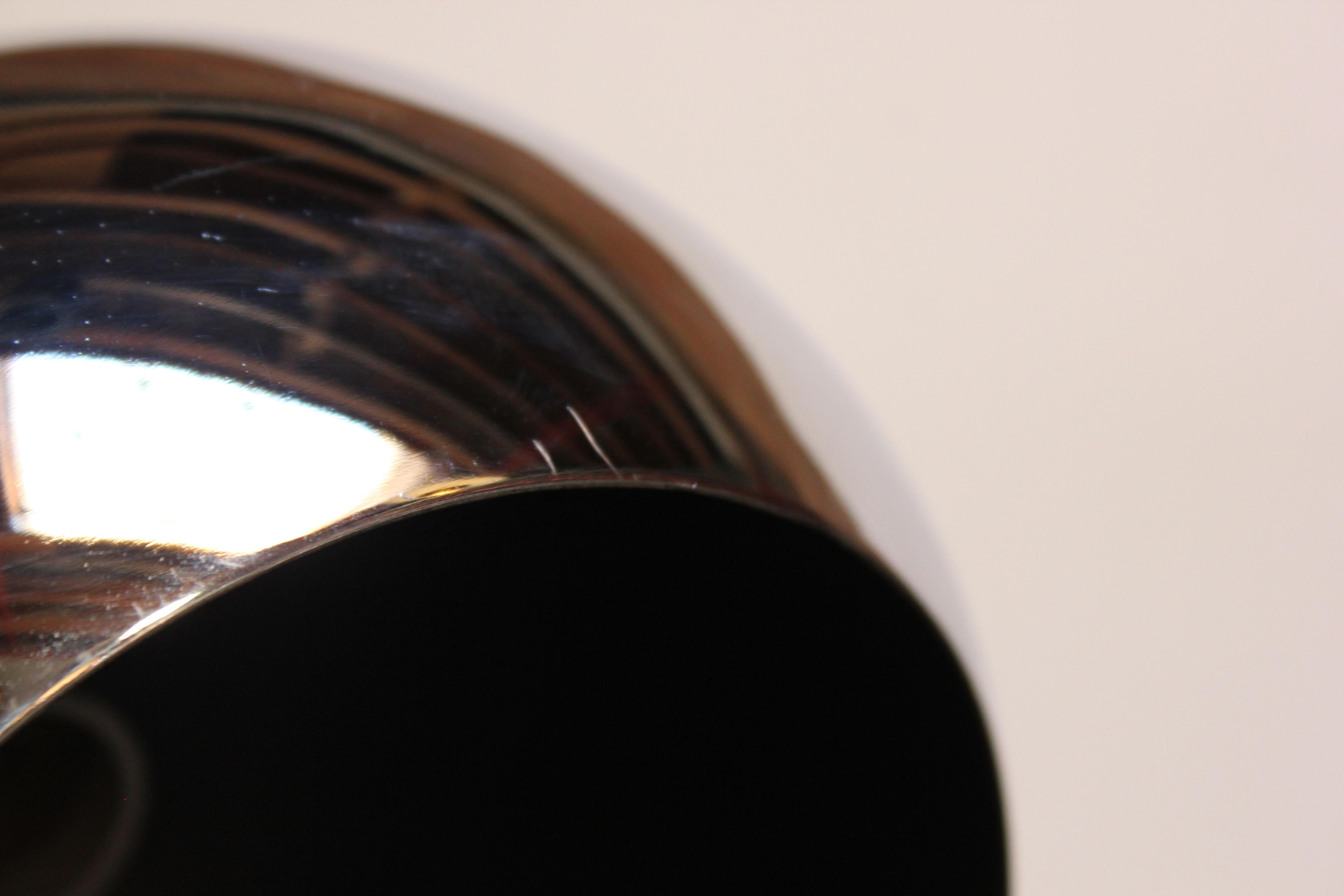 Single-Arm Counterbalance Chrome Globe Floor Lamp by Arteluce For Sale 5