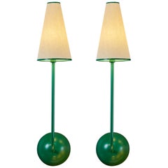 Applique verte à bras unique dans le style de Jean Royère