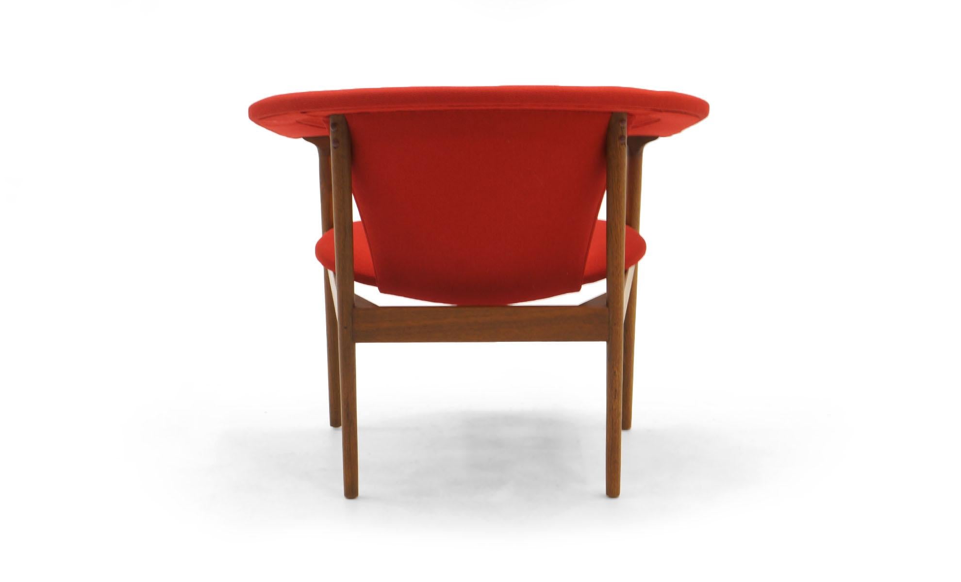 Mid-Century Modern Single Arm Lounge Chair by Adrian Pearsall, Expertly Restored, Red Knoll Fabric