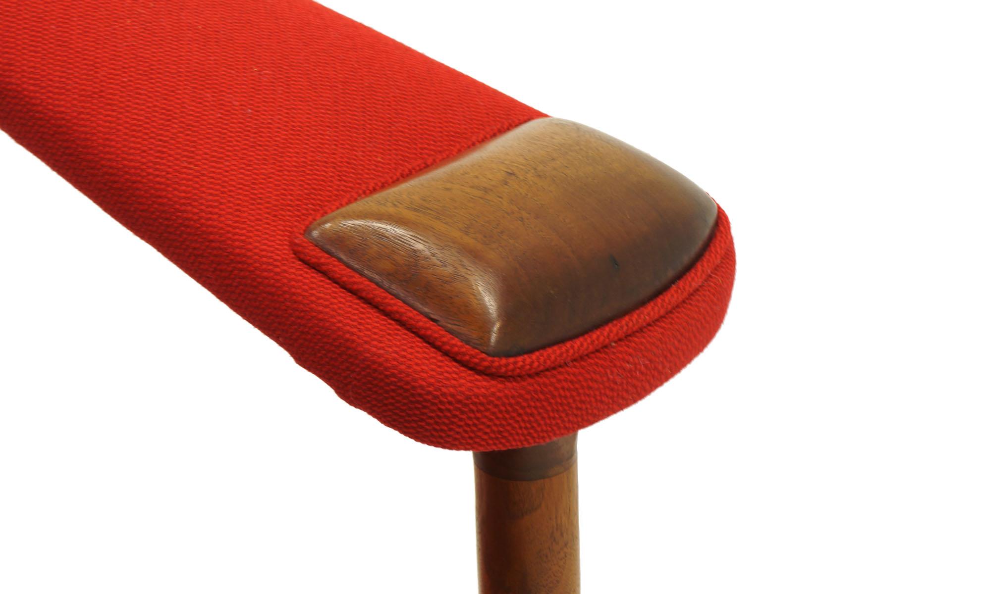 Mid-20th Century Single Arm Lounge Chair by Adrian Pearsall, Expertly Restored, Red Knoll Fabric