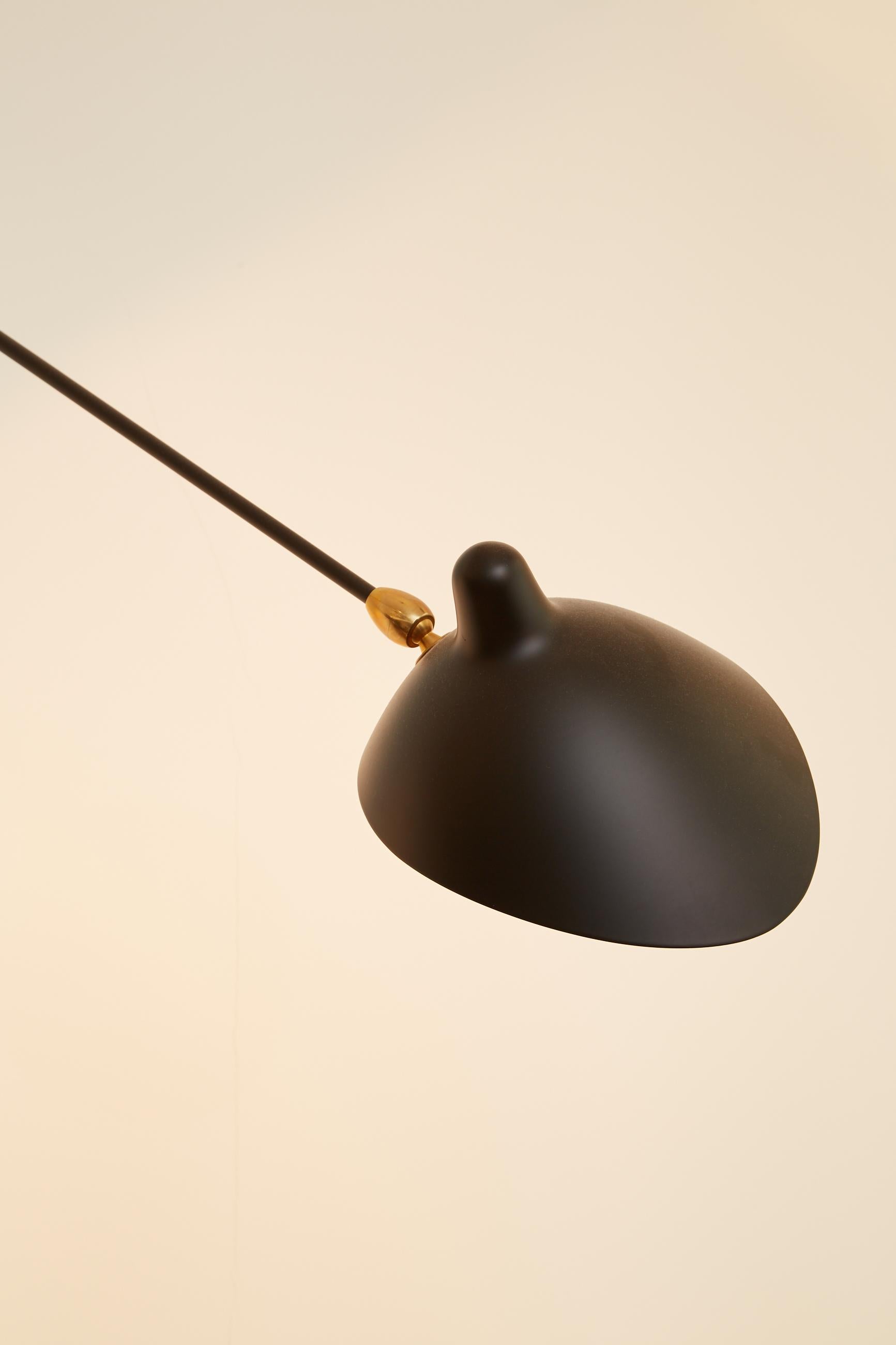 French  Single Arm Pivoting Wall Light by Serge Mouille