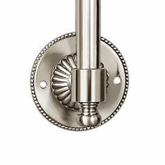 Single arm swing arm Library Light in Matt Nickel with Silk pleated shade
