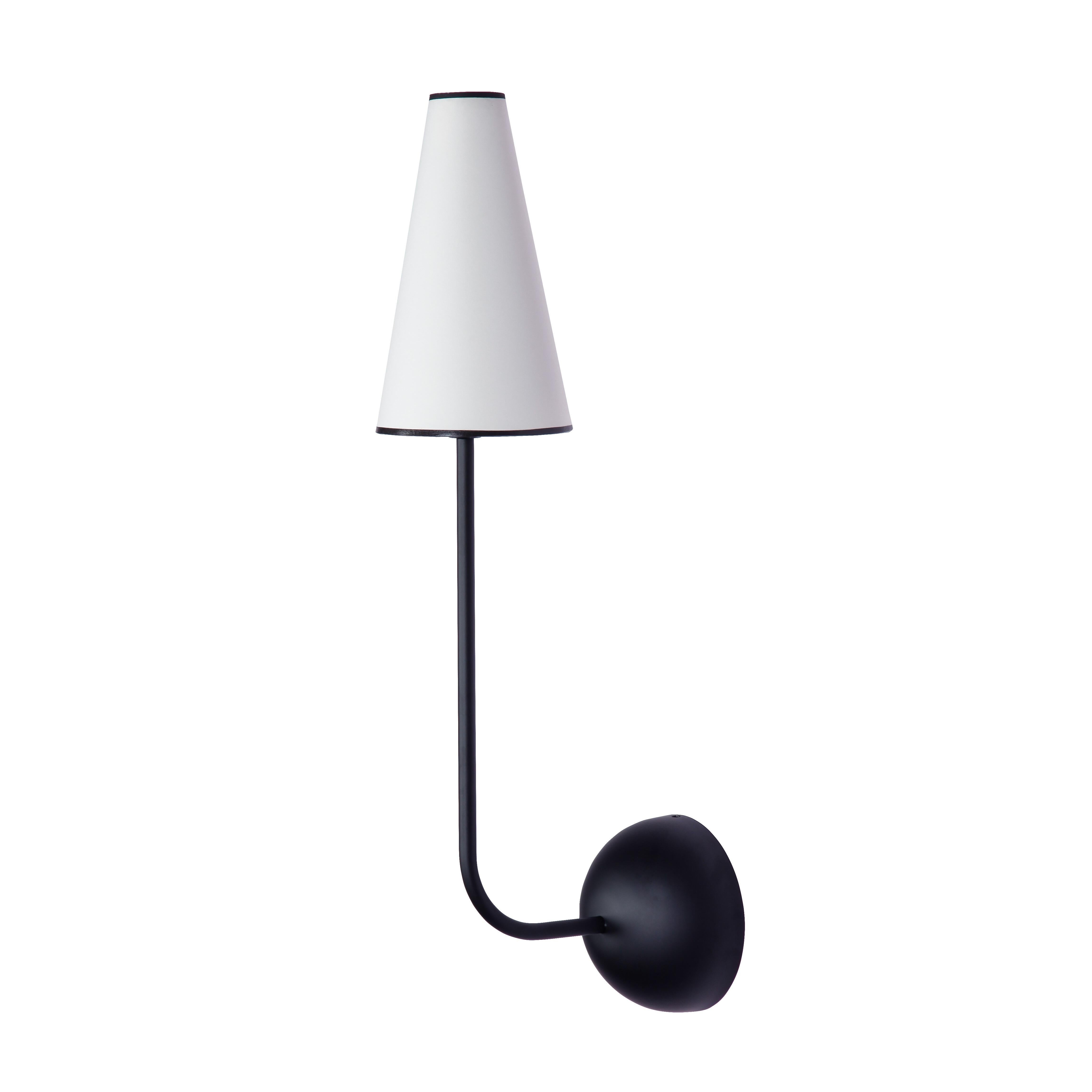 Powder-Coated Single-Arm Red Wall Lamp in the Style of Jean Royère