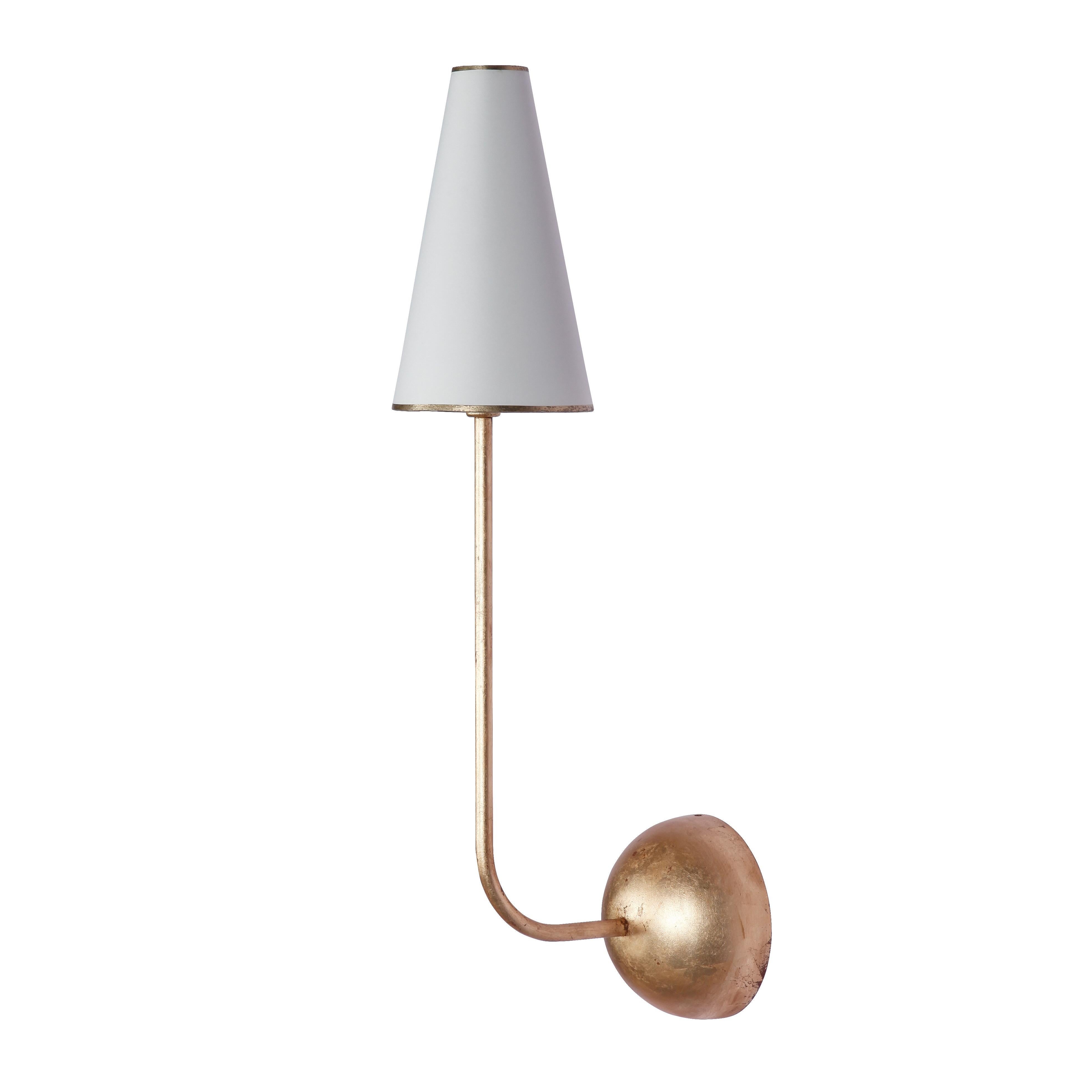 Contemporary Single-Arm Red Wall Lamp in the Style of Jean Royère