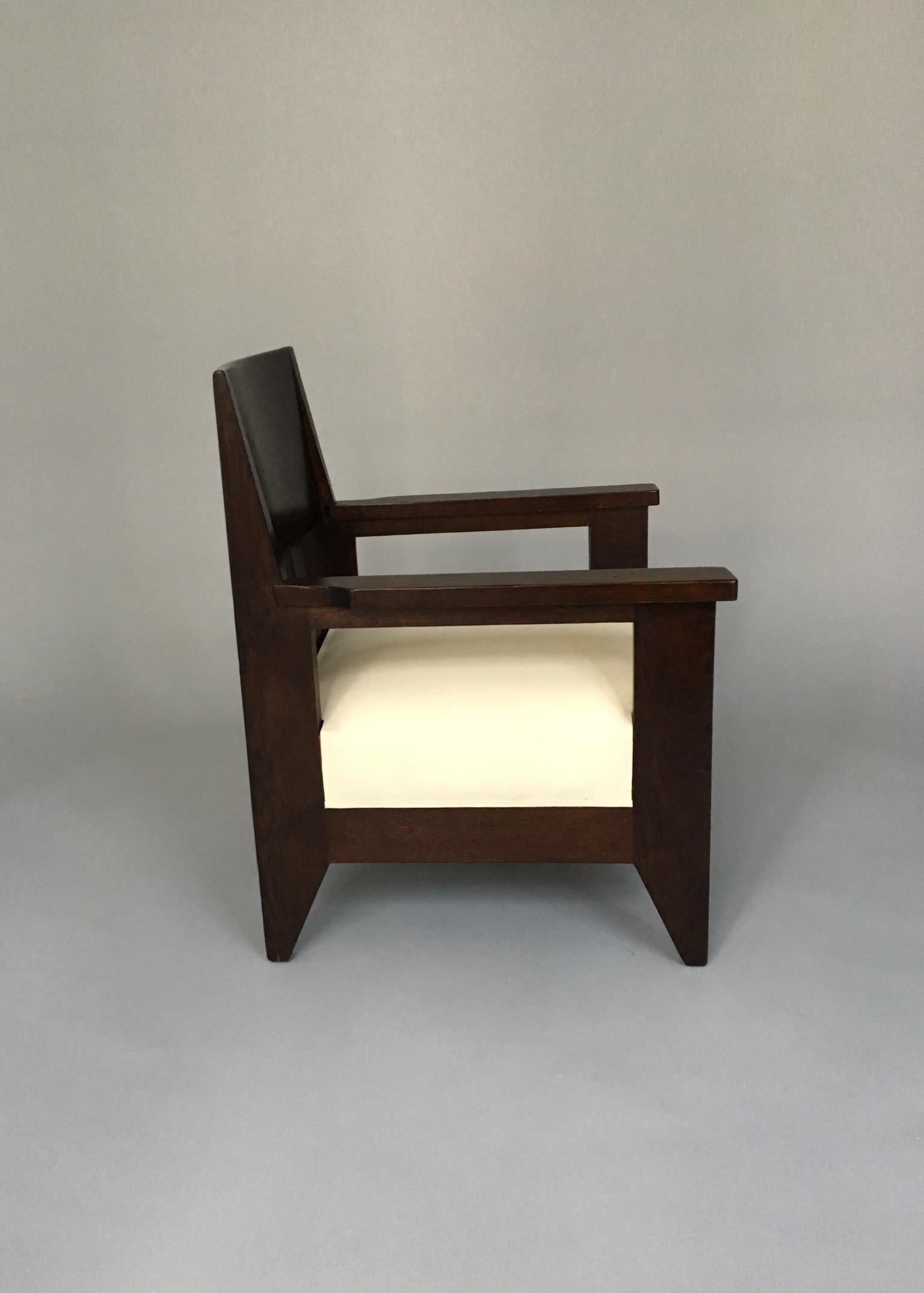 Oak Single Armchair by Hendrik Wouda For Sale