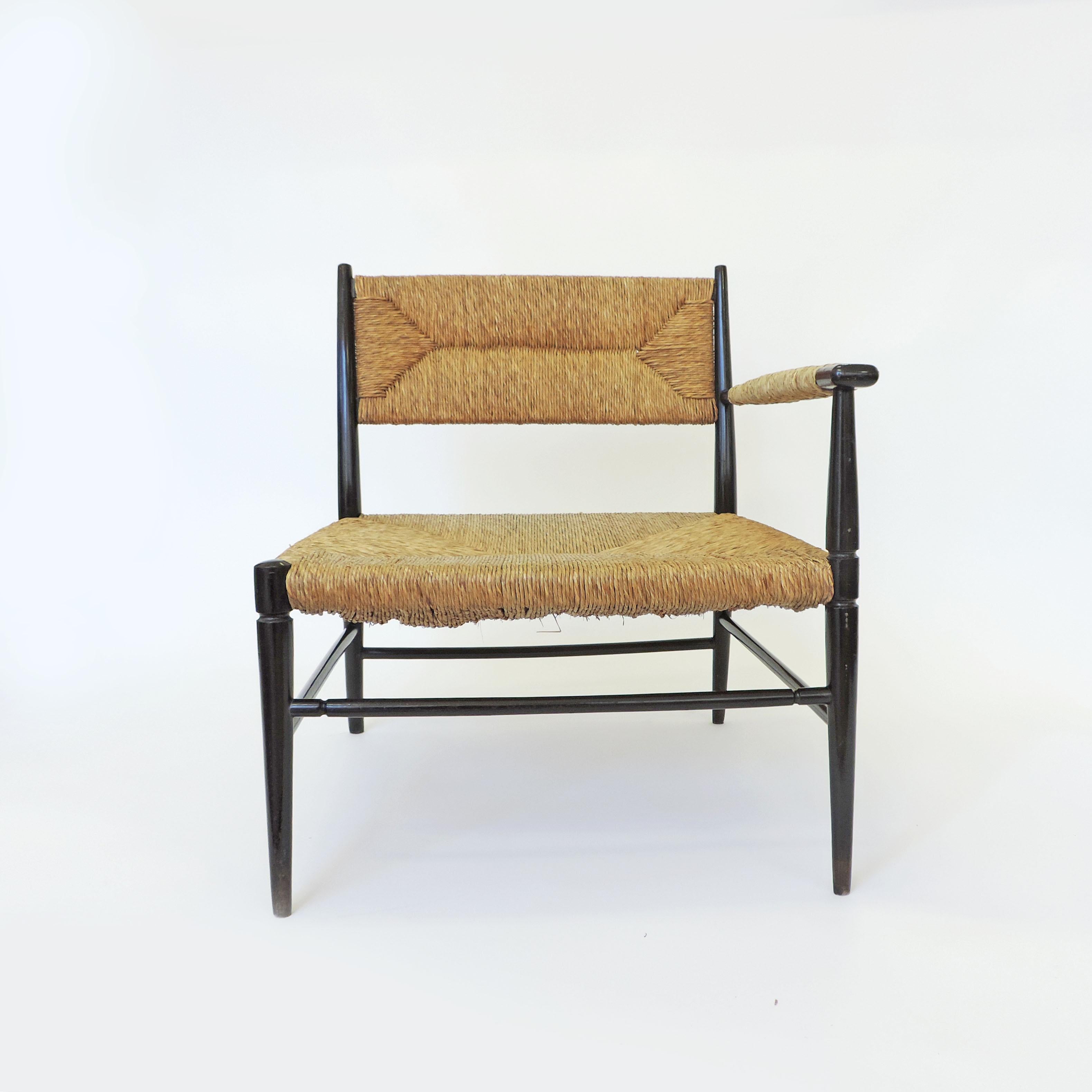 Single Armed Chiavarina Armchair, Italy, 1950s In Good Condition In Milan, IT