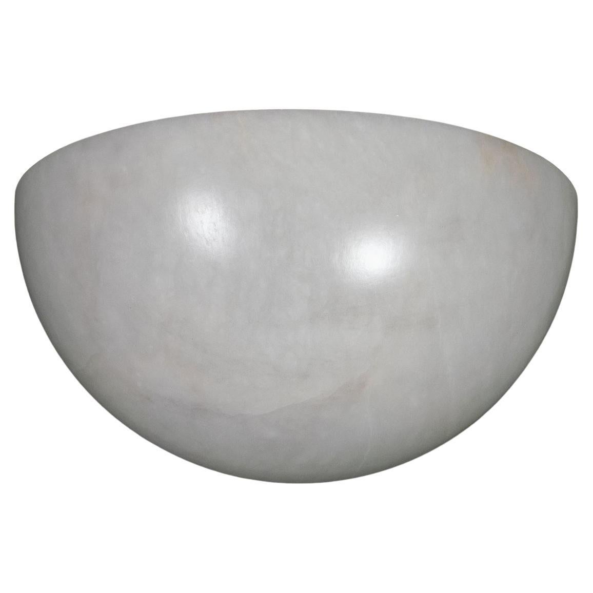 Single Art Deco inspired Spanish alabaster sconce
