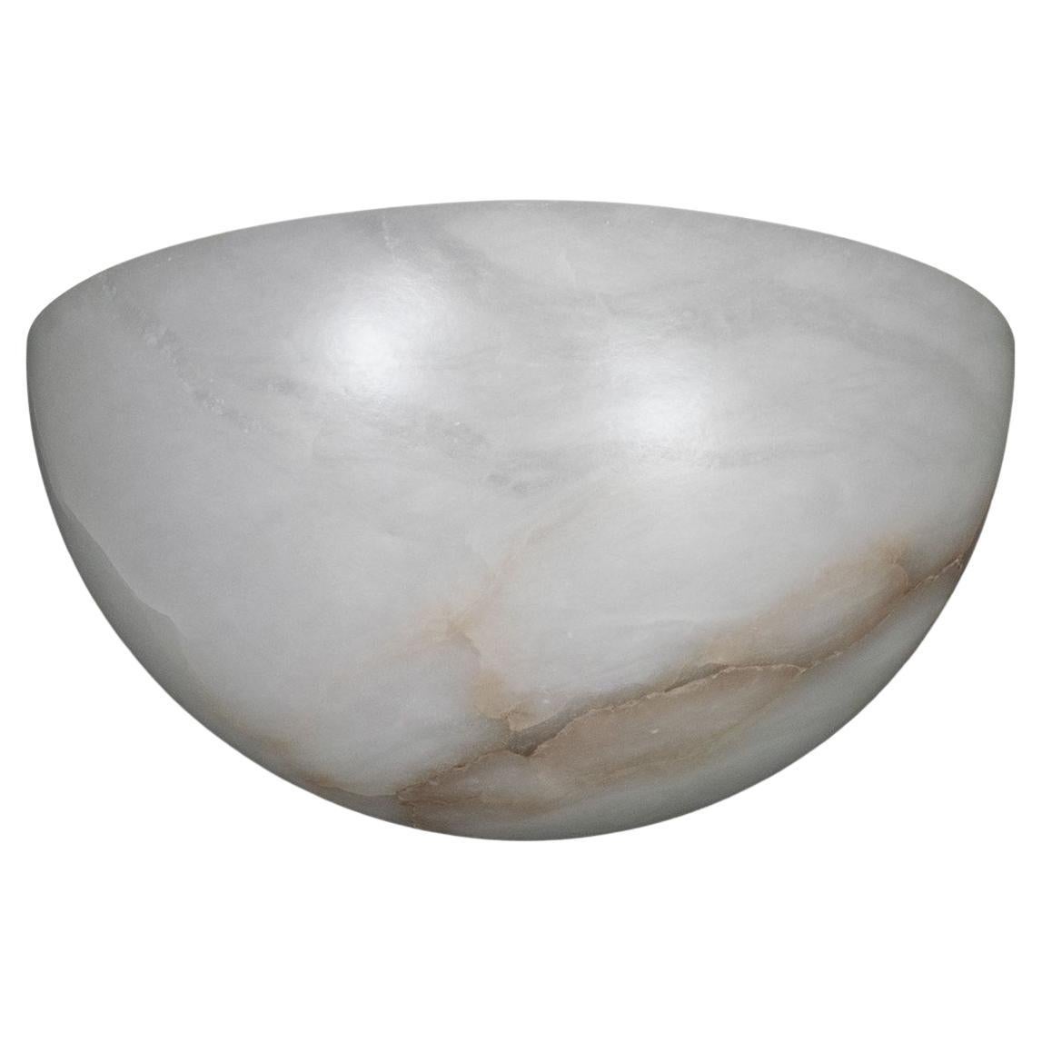Single Art Deco inspired Spanish alabaster sconce