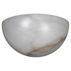 Single Art Deco inspired Spanish alabaster sconce