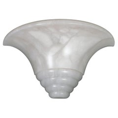 Single Art Deco inspired Spanish alabaster sconce