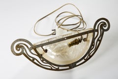 Lampada da parete singola Art Déco di Genet & Michon. Francia anni '20.