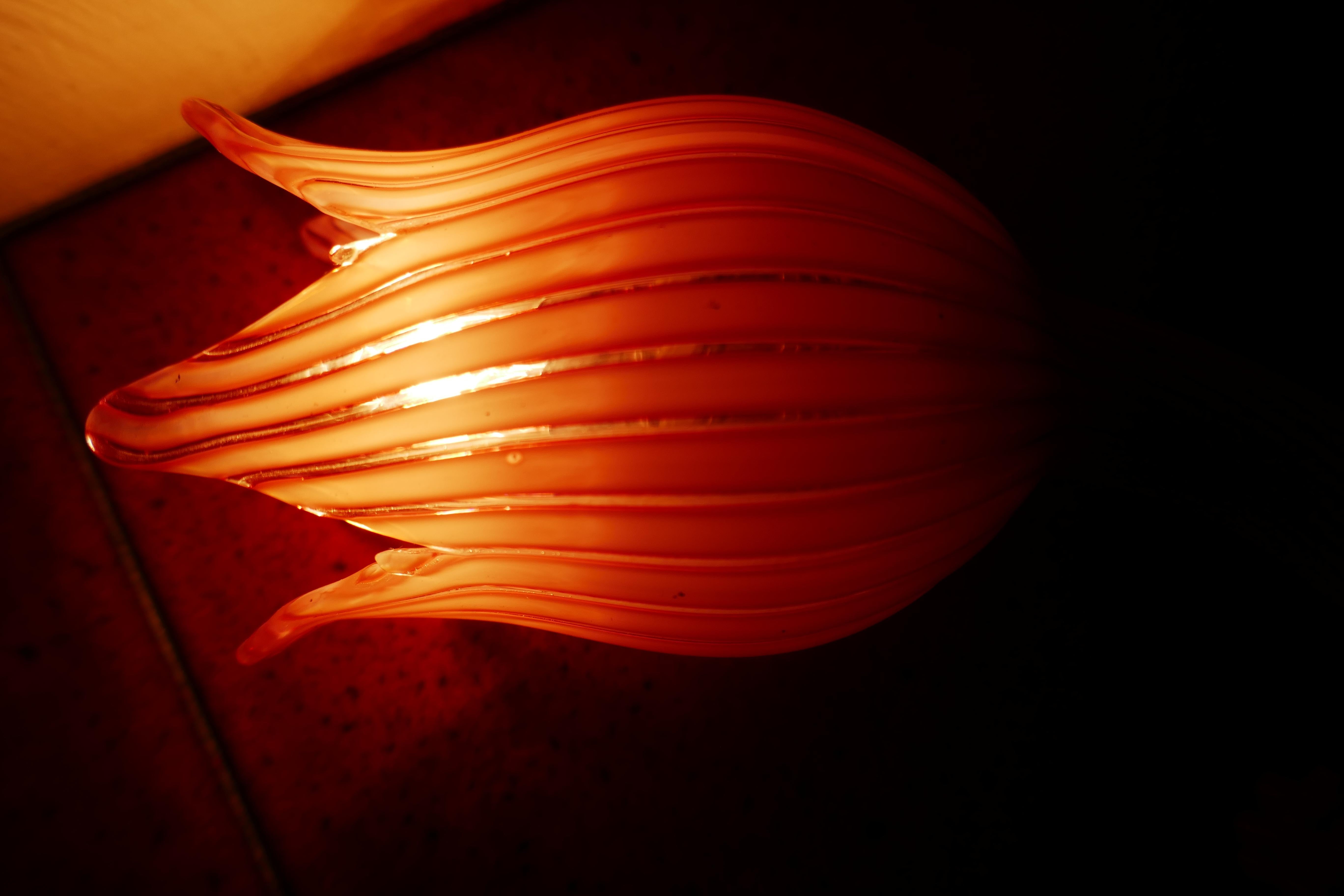 Single Art Nouveau wall light with rods, possible Venini Barovier or Seguso in vendita 8