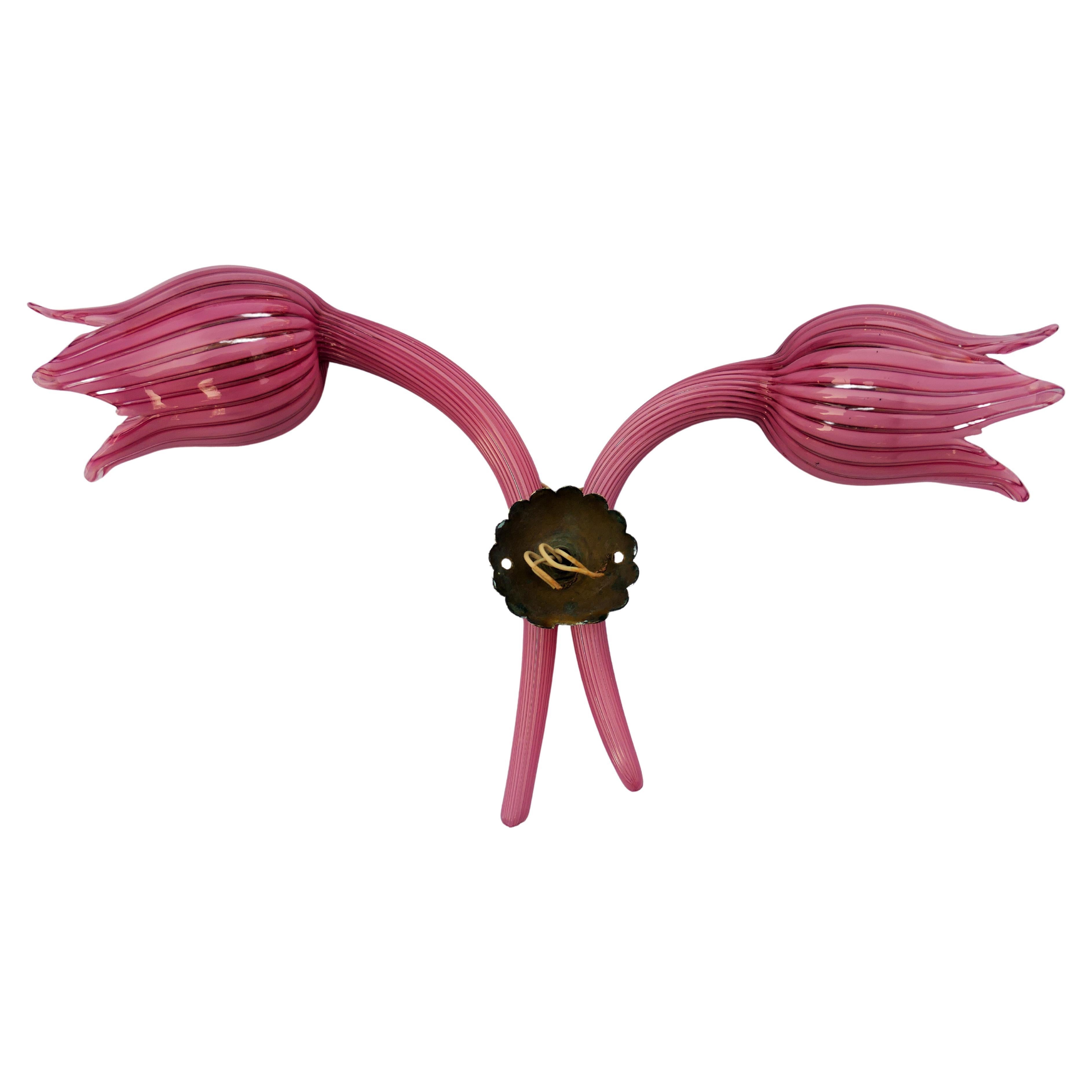 Italian Single Art Nouveau wall light with rods, possible Venini Barovier or Seguso in vendita