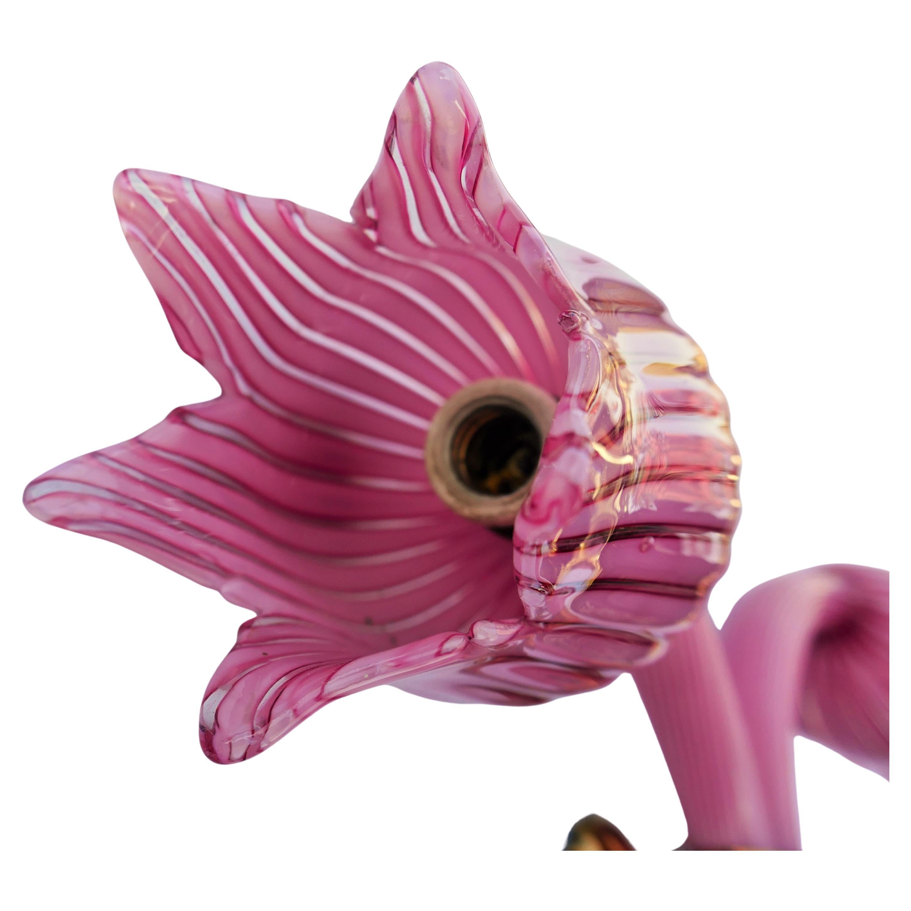 Vetro di Murano Single Art Nouveau wall light with rods, possible Venini Barovier or Seguso in vendita