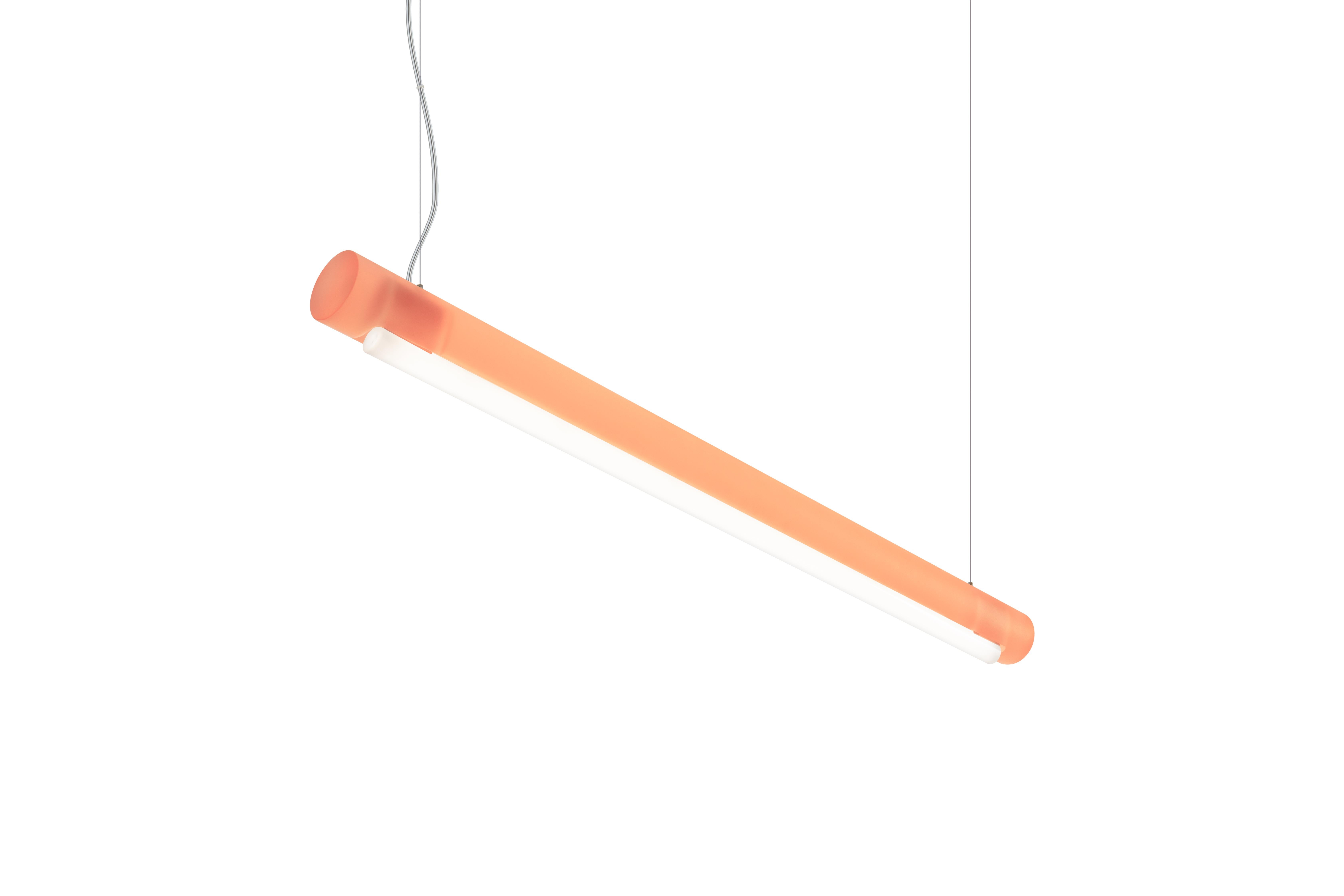 Steel Single Aura Suspension Light by Sabine Marcelis in Rose For Sale