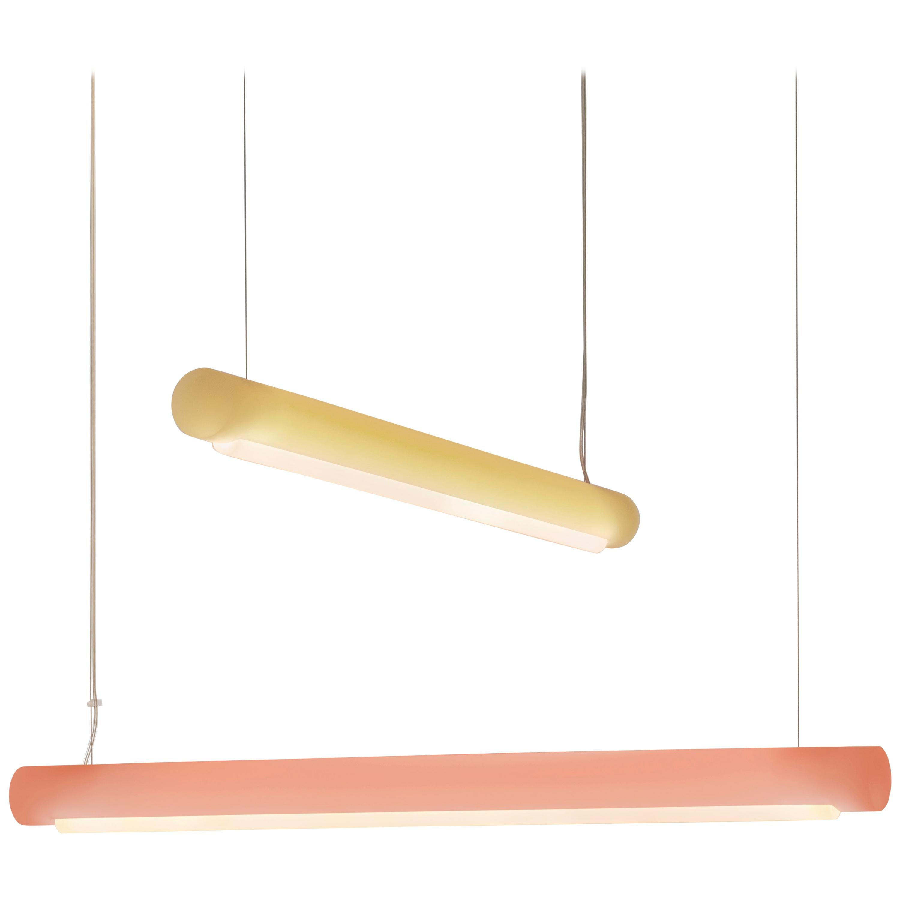 XXIe siècle et contemporain Lampe à suspension Aura simple de Sabine Marcelis en rose en vente