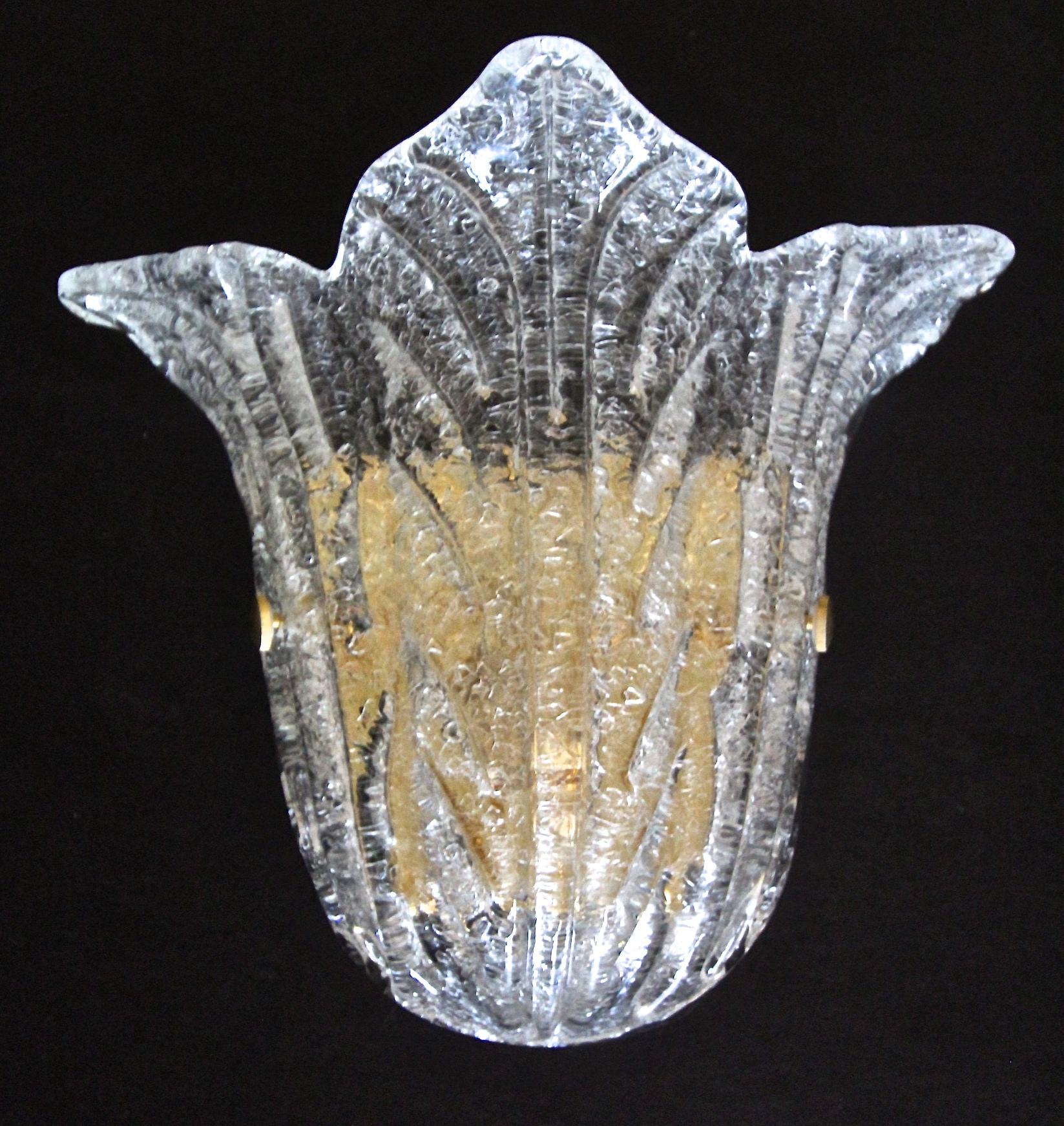 Single Barovier Murano Glass Clear 