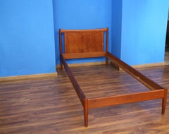 single bed by Soborg Mobler by Søborg Møbelfabrik Denmark 1960s