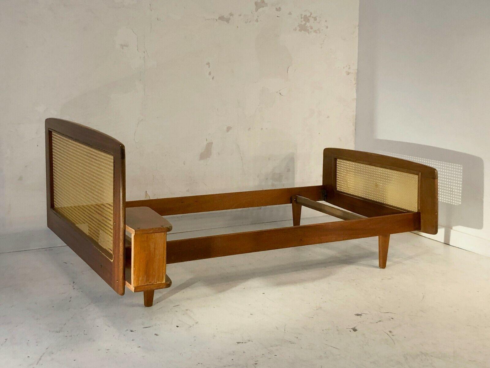 Cane A MID-CENTURY-MODERN RECONSTRUCTION Bed DAYBED by ROGER LANDAULT, France, 1950 For Sale