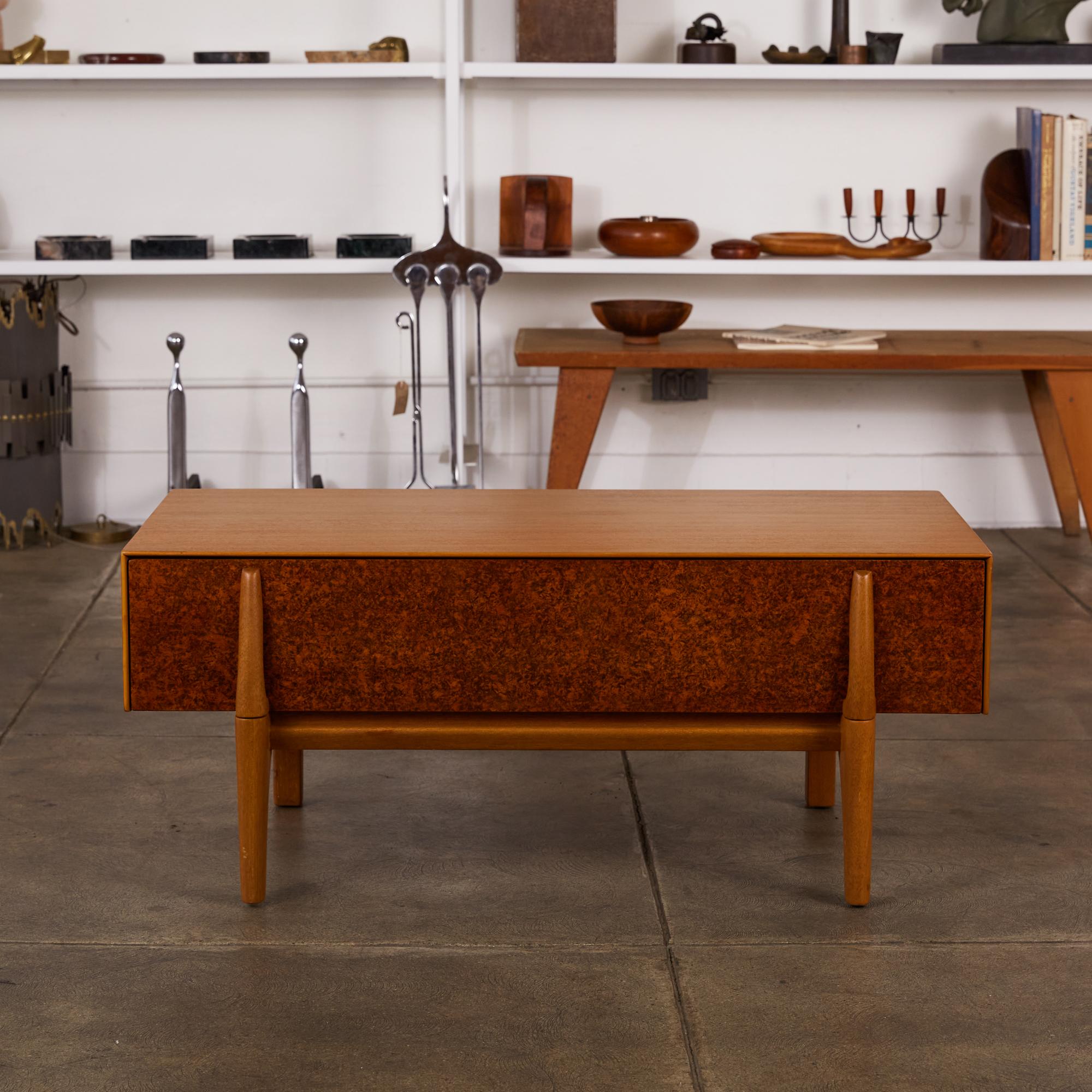 Single Bench with Storage by John Keal for Brown Saltman In Excellent Condition In Los Angeles, CA
