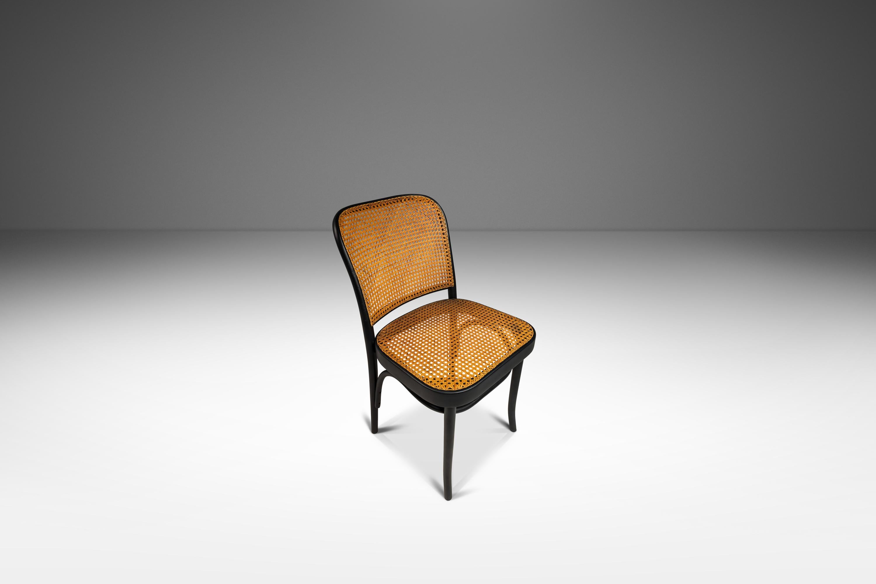 Single Bentwood Model 811 Chair, Original Cane Seat & Back by Josef Frank, 1960 4