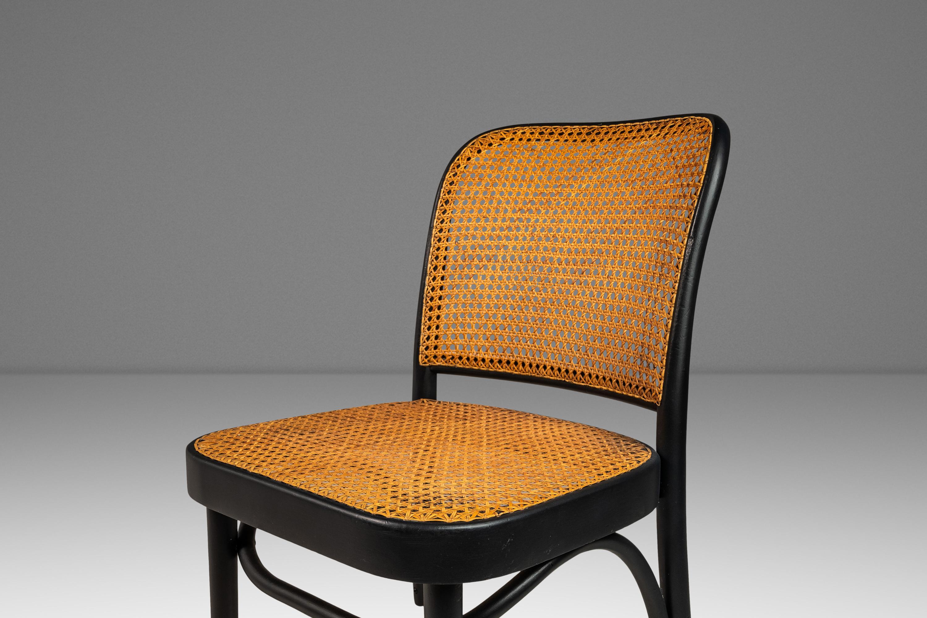 Single Bentwood Model 811 Chair, Original Cane Seat & Back by Josef Frank, 1960 10