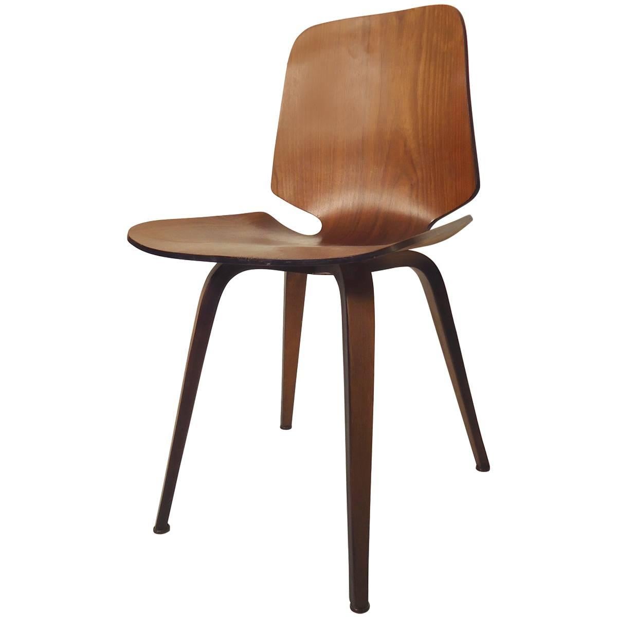 Vintage-Stuhl aus gebogenem Sperrholz von George Mulhauser für Plycraft