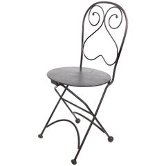 Retro Single Bistro Style Folding Chair