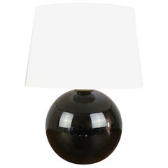 Single Black Opaline Table Lamp by Jacques Adnet, France 1940