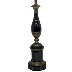 Single Black Porcelain Table Lamp
