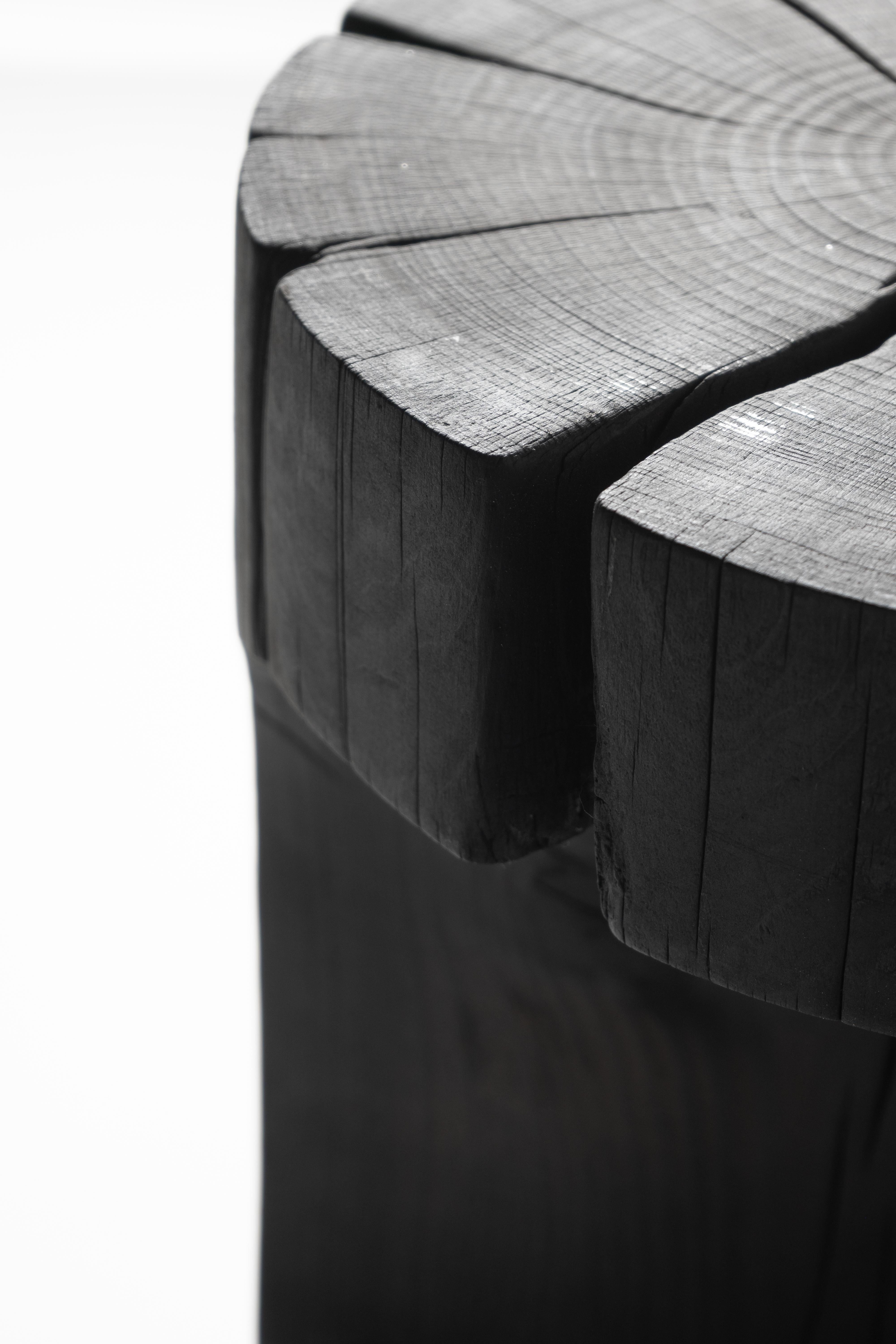 Messicano Sgabello singolo Block Wood Batan C di Sebastián Cappiello in vendita