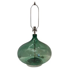 Single Blown glass Bottle Table Lamp