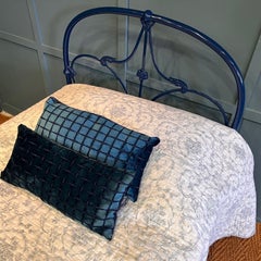 Single Blue Irish Cottage Iron Bed