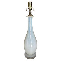 Single Blue Opalescent Table Lamp