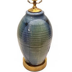 Single Blue Porcelain Lamp