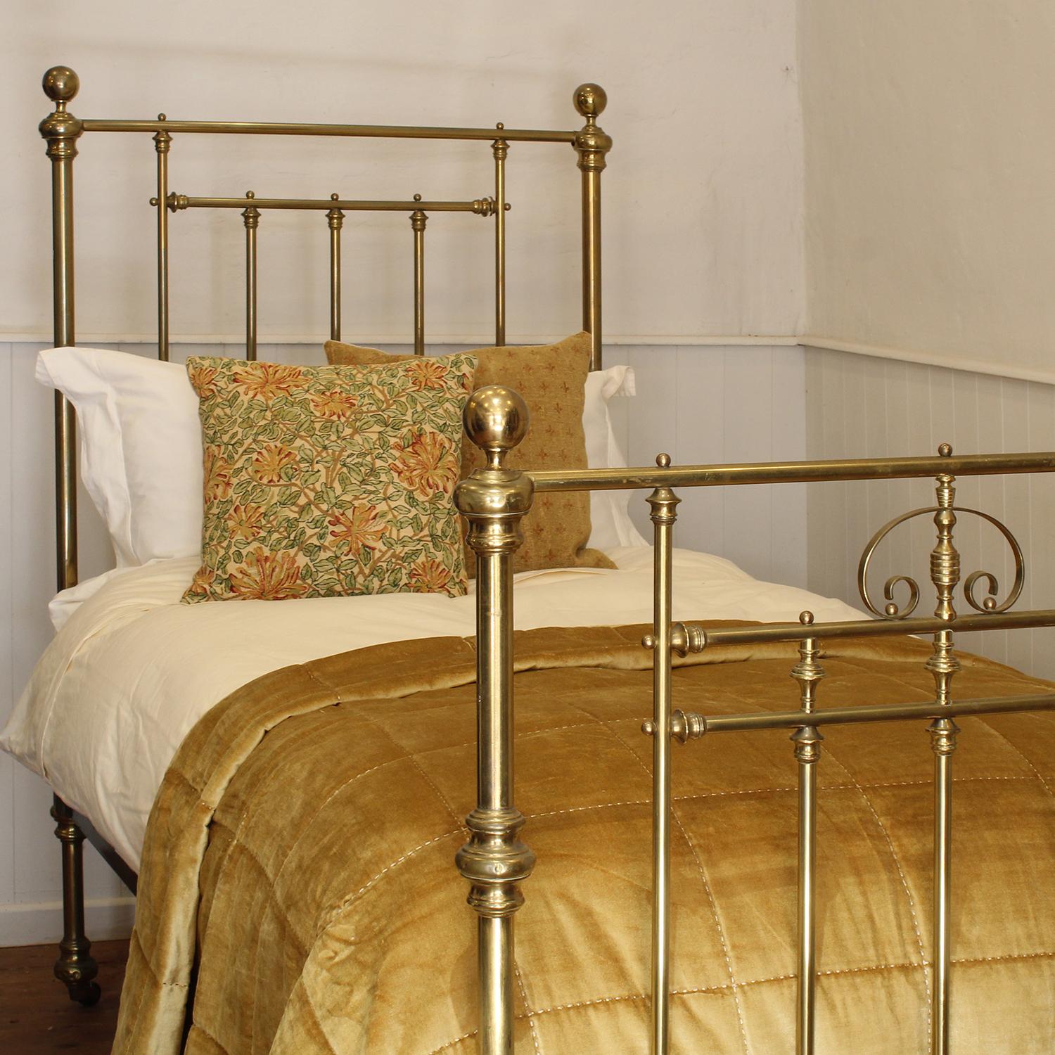 twin brass bed