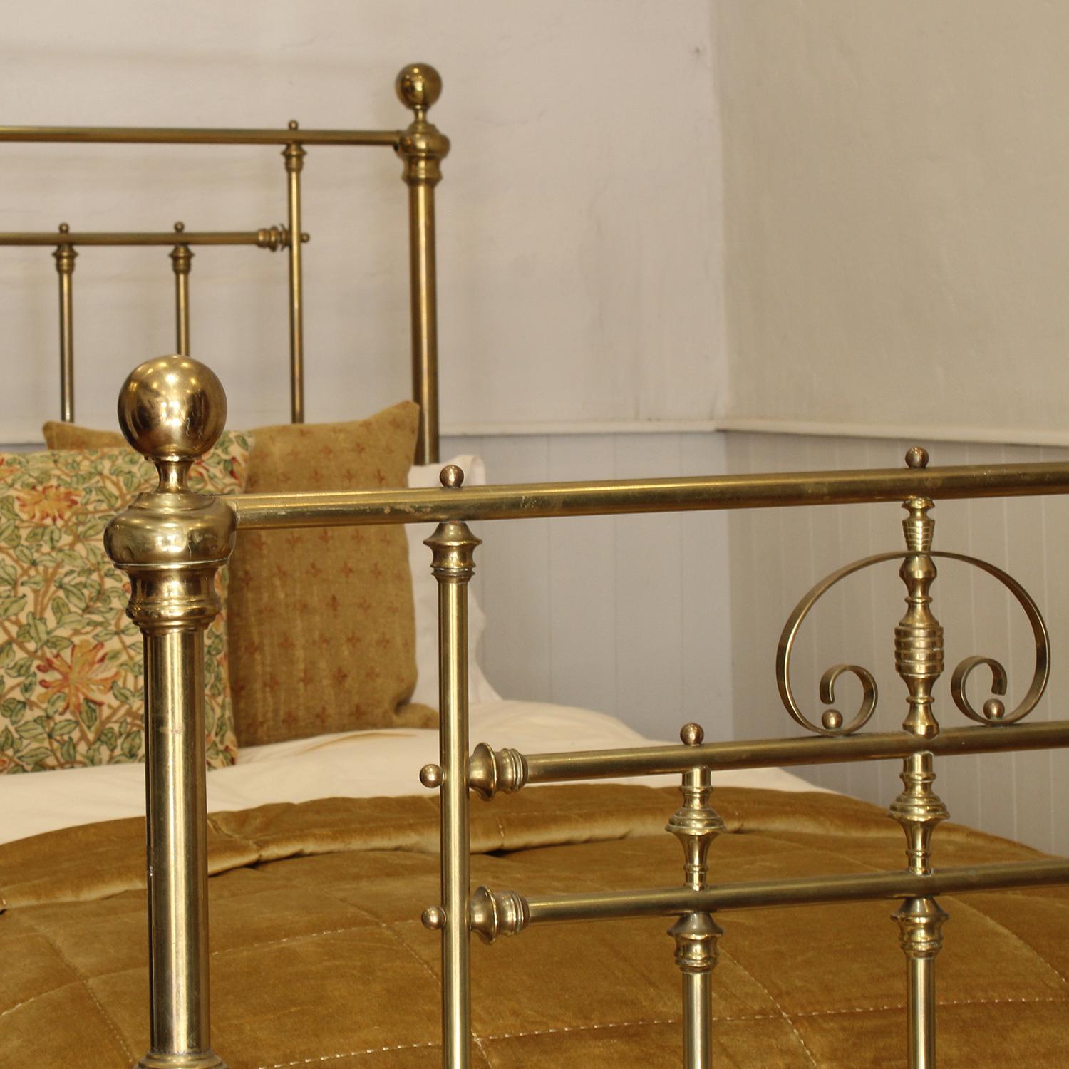 Late Victorian Single Brass Antique Bed MS62