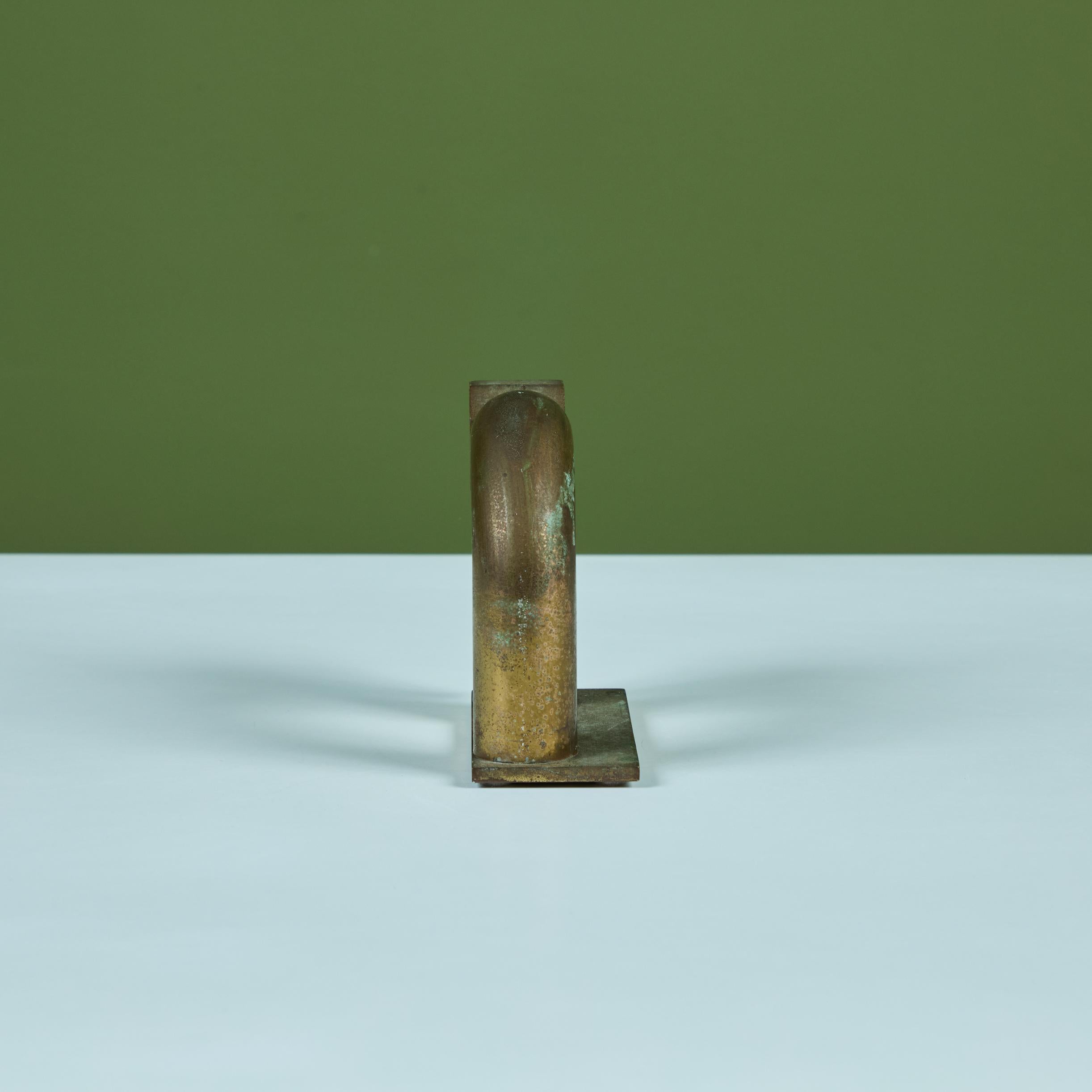 Single Brass Elephant Bookend by Walter von Nessen for Chase USA 5