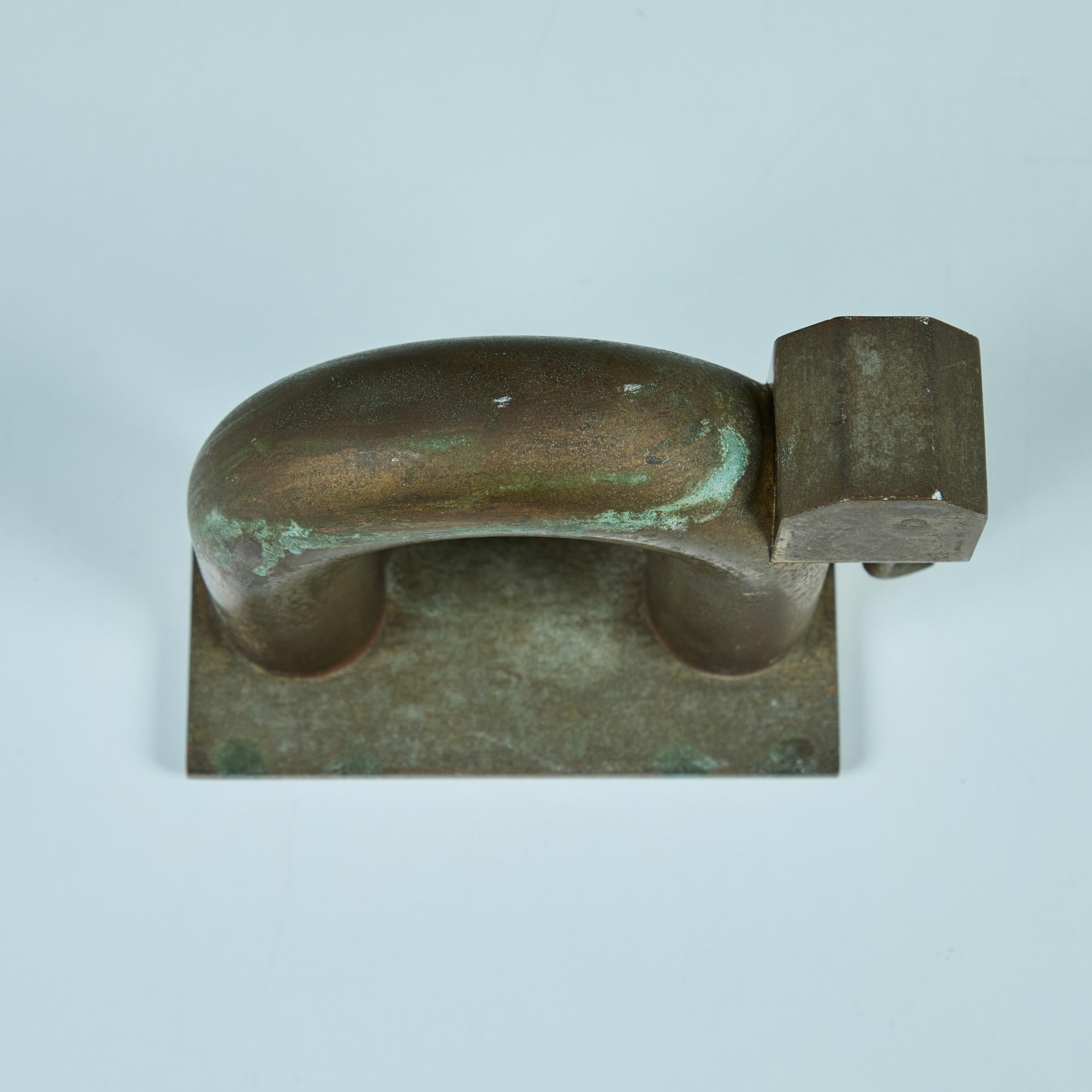 Single Brass Elephant Bookend by Walter von Nessen for Chase USA 8