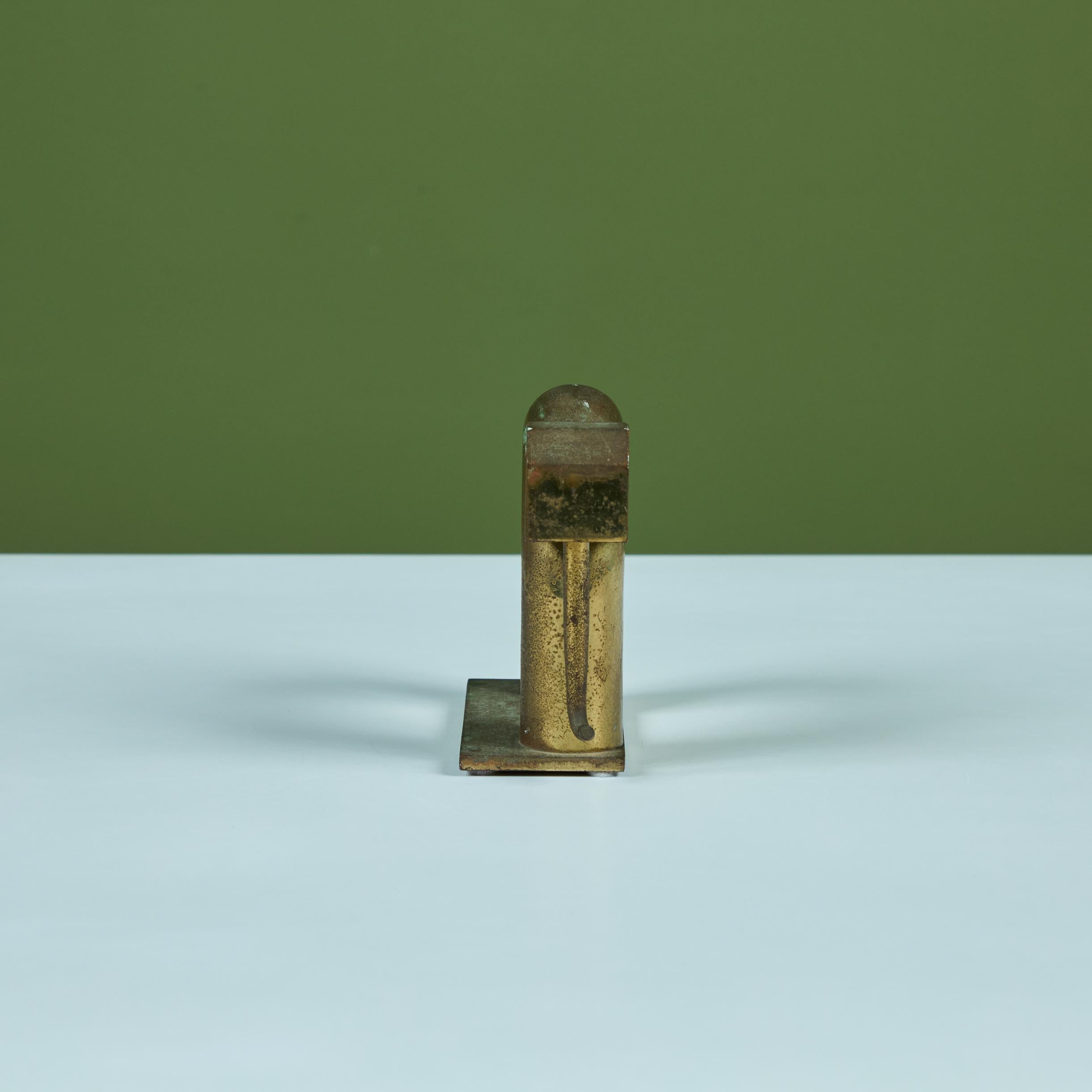 Mid-20th Century Single Brass Elephant Bookend by Walter von Nessen for Chase USA