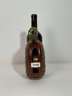 Single Brass Sheave Yacht Pulley Block with Rope Stropping