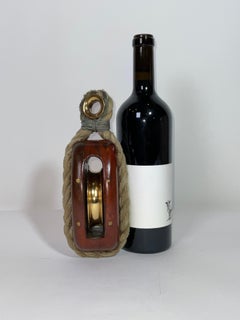 Single Brass Sheave Yacht Pulley Block with Rope Stropping