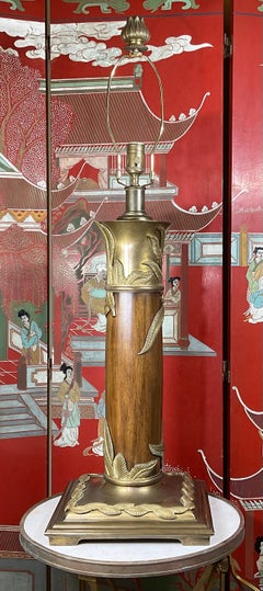 Maitland Smith Brass Table Lamp, Hand-Crafted, 20th Century Design