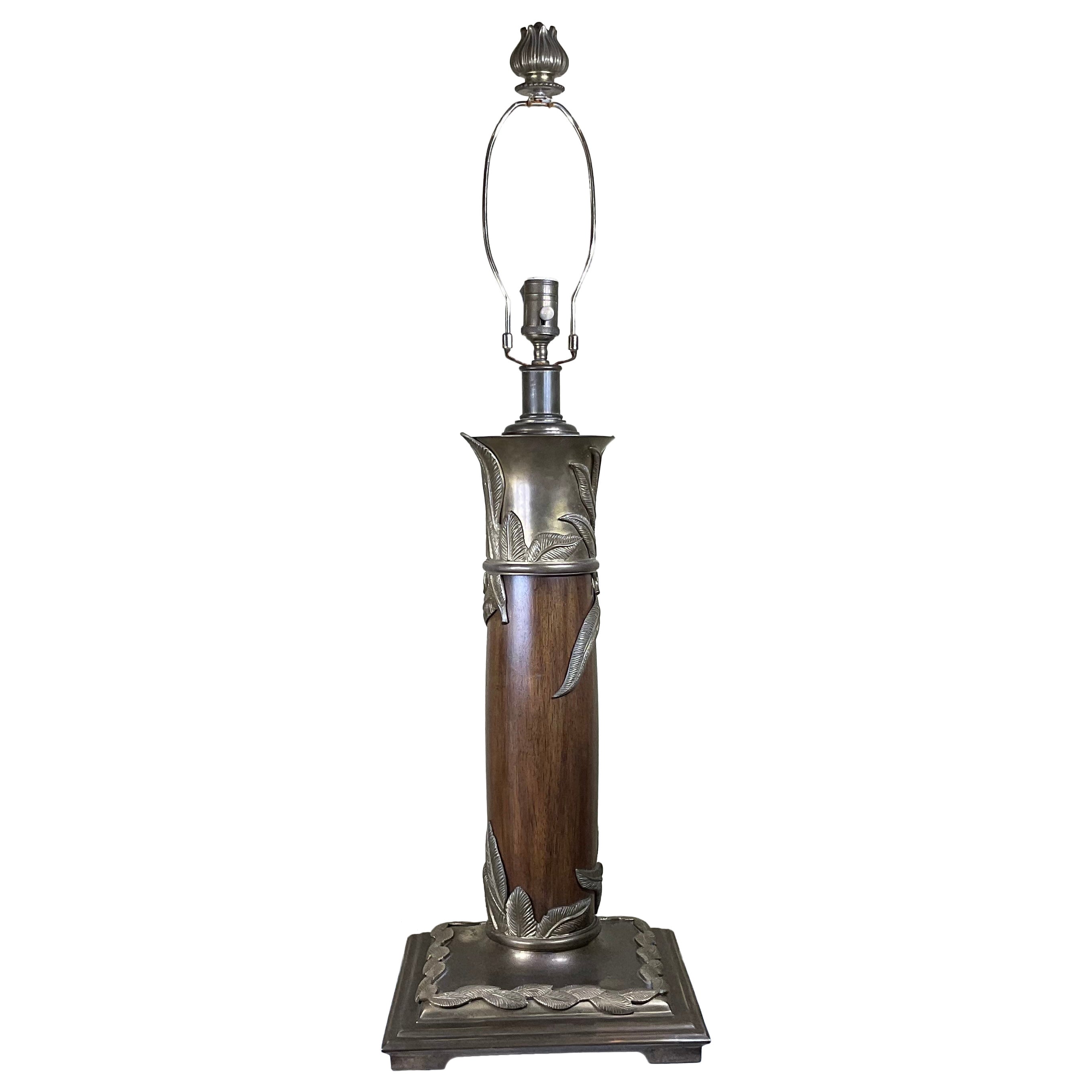 Single brass table Lamp by Maitland Smith